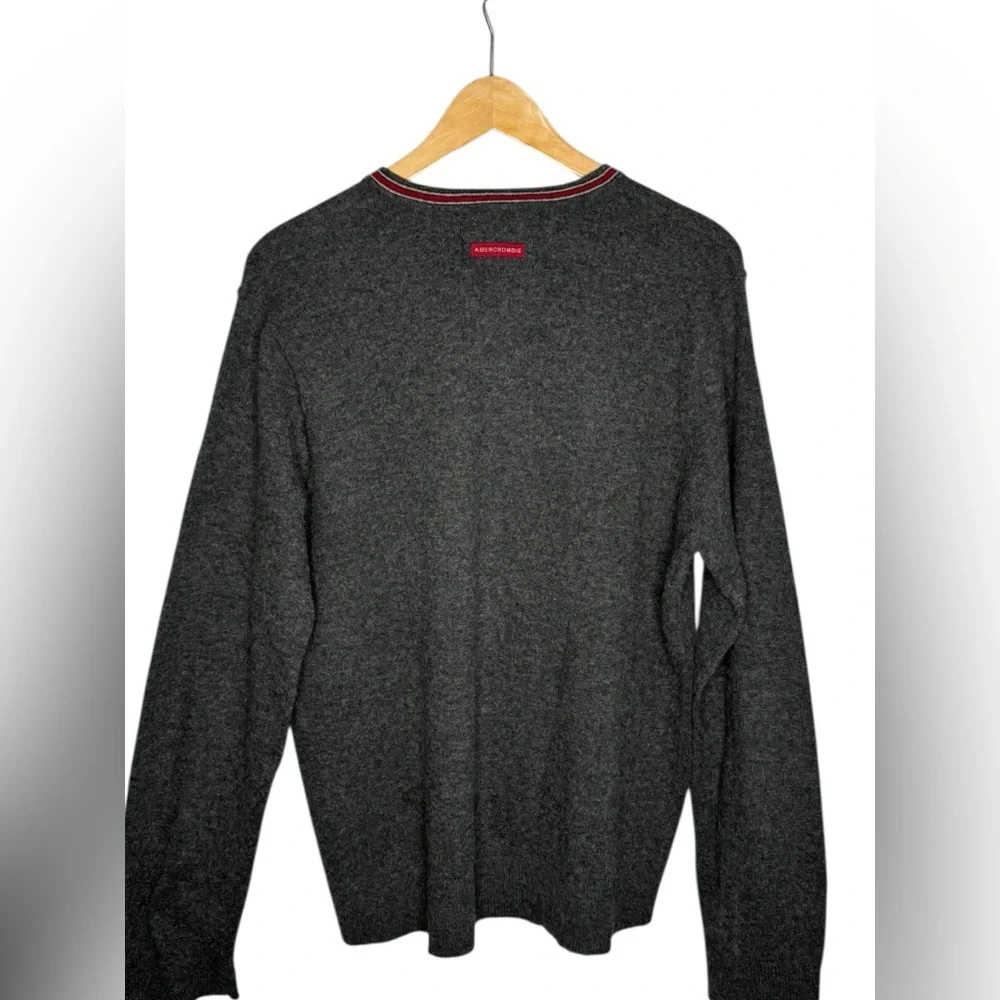 Vintage Abercrombie & Fitch Wool Blend Ringer Sweater Academia Preppy XL Y2K